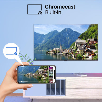 RCA nutiteler 32-tolline (80 cm) Android LED HD-teler WiFi, Bluetoothi, kolmekordse tuuneriga (DVB-T/T2, DVB-C, DVB-S/S2), rakenduste poe, USB ja HDMI-ga (SRA32HQ1, 2024)