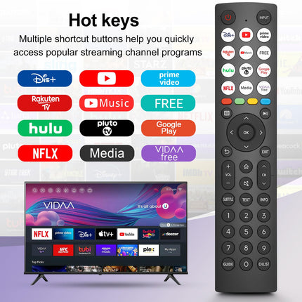 Remote Control for Hisense TVs Universal TV Remote - EN2Q36H for Hisense VIDAA 4K HDTV FHD QLED LCD LED Smart TVs