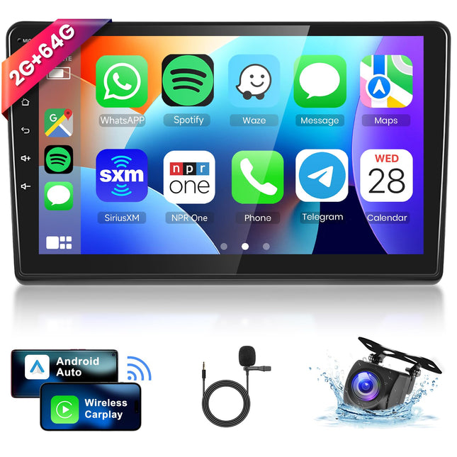 2G+64G autoraadio Android 13 FIAT Ducato 3/Peugeot Boxer 2/Citroen Jumper 2 2011-2022, 9-tolline HD puutetundliku ekraaniga raadio juhtmevaba Carplayga Android Auto GPS WiFi USB Bluetooth FM RDS tahavaatekaamera