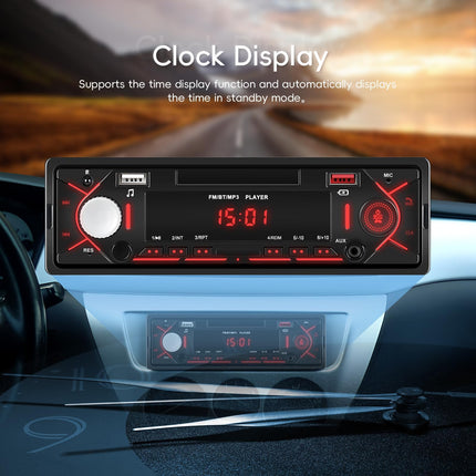 Ühe DIN-iga autoraadio, Bluetooth-vabakäevarustusega FM-raadio, 1 DIN-i LCD-ekraaniga digitaalne auto MP3-mängija, lisaaudio / 2 USB-sisendit, kiirlaadimine ja puldiga