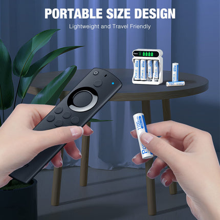 POWXS akulaadija 4 sektsiooniga, mahutab 4 x AA ja 4 x AAA suure mahutavusega akusid, akulaadija 4 sektsiooniga LCD-ekraani ja kiirlaadimisfunktsiooniga, toetab USB ja C-tüüpi sisendit