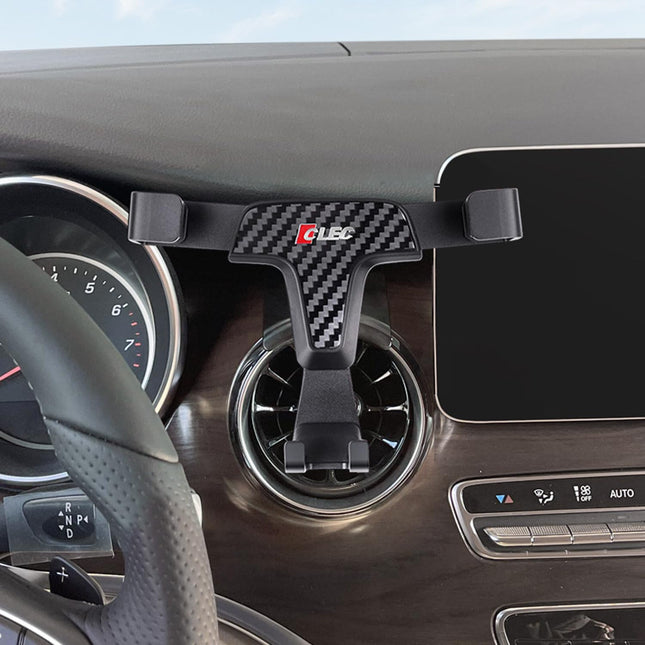 KÕRGELT LENDAV V-klassi 2015-2023 mobiiltelefonihoidja auto ventilatsioonikinnitusele, ainult vertikaalseks kasutamiseks (süsinikkiust tera)
