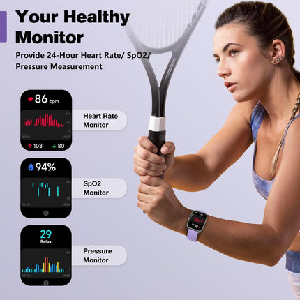 Fitpolo Smartwatch Women with Phone Function (Make/Receive Calls)/Message Reminder, Sports Watch with 110+ Sport Modes, Fitness Watch with Heart Rate SpO2 Stress Sleep Monitor, Smart Watch for Android iOS