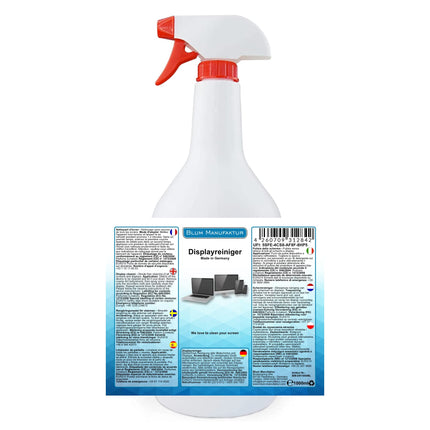 Blum - 1000ml ekraanipuhastusvahend + mikrokiudlapp 30x30 cm - Puhastab kõik ekraanid ja kuvarid täiesti triibuvabalt.