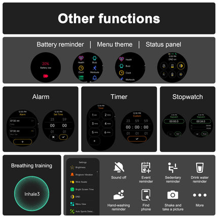 Blackview Smartwatch Men, X1 Fitness Watch Round Full Touchscreen 5ATM Waterproof Sports Watch Fitness Tracker with Heart Rate Monitor Sleep Monitor Pedometer Women Activity Tracker for iOS Android