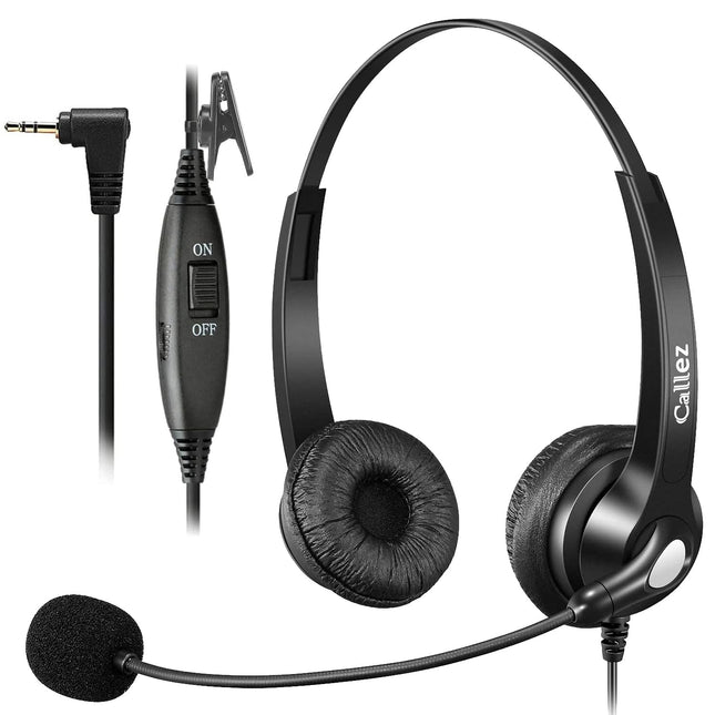 Callez 2,5 mm pesaga peakomplekt mikrofoni mürasummutusega, juhtmeta lauatelefoni kõrvaklapid Panasonic Gigaset C430A CL660HX Polycom Cisco SPA juhtmeta lauatelefonidele