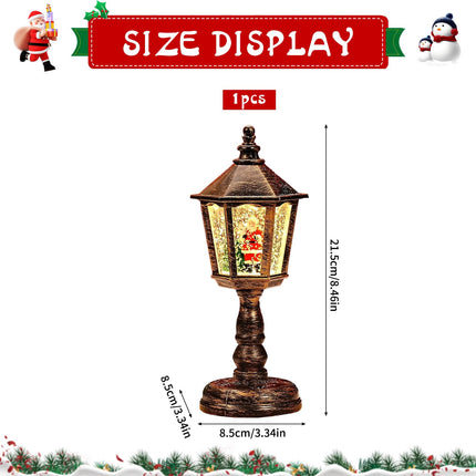 Christmas lantern, the illuminated snow games, Christmas lantern with snow flurries, snow globe, snow lantern Christmas candle, LED snow lantern with snowman, for dining table, fireplace, window