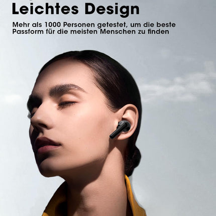 ZZU Bluetooth kõrvaklapid, kõrvasisesed kõrvaklapid, juhtmevabad Bluetooth 5.3 koos HiFi stereoga, 4 ENC mürasummutava mikrofoniga, 48-tunnise mänguajaga, LED-ekraaniga, IPX7 kõrvaklapid tehisintellektiga iPhone'i, Androidi, töö ja õppimise jaoks