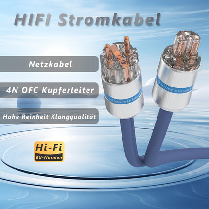 Monosaudio P902 HiFi toitekaabel 1M alumiiniumfooliumiga varjestatud φ17mm OFC audiofiilidele mõeldud külmseadmete kaabel 2-pin AC kõrgklassi toitekaabel Schuko+IEC C15 pesaga DVD/võimendi/dekoodri/subwooferi/võimendi jaoks