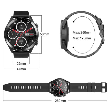 Blackview Smartwatch Men, X1 Fitness Watch Round Full Touchscreen 5ATM Waterproof Sports Watch Fitness Tracker with Heart Rate Monitor Sleep Monitor Pedometer Women Activity Tracker for iOS Android