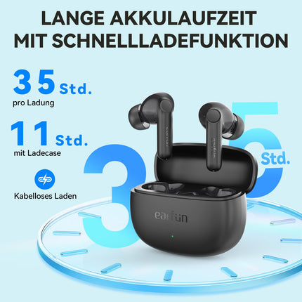 Bluetooth-kõrvaklapid, kõrvasisesed juhtmevabad kõrvaklapid, 12 mm draiverid, Bluetooth 5.4, sügav bass, 35-tunnine aku, 4 mikrofoni, ENC, selged kõned tehisintellektiga, IPX5 veekindlus, mugav sobivus, kiire laadimine, ekvalaiser rakenduse kaudu