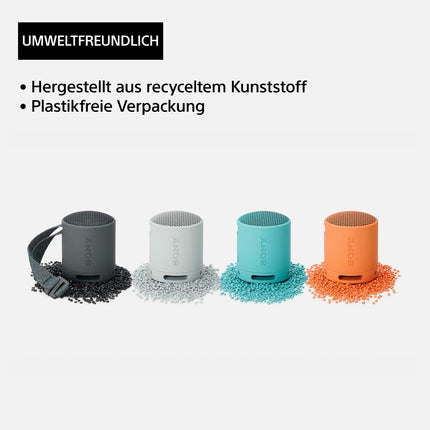 Sony SRS-XB100 - Wireless Bluetooth speaker, portable, lightweight, compact, outdoor, travel, durable, IP67 waterproof and dustproof, 16-hour battery life, carrying strap, hands-free function, black