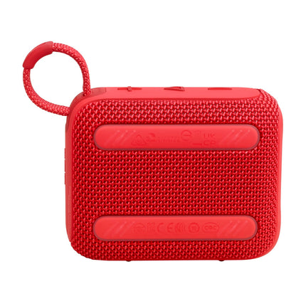 JBL Go 4 - Red – Portable Bluetooth speaker with JBL Pro Sound, deep bass, and Playtime Boost function – Waterproof and dustproof – 7 h battery life