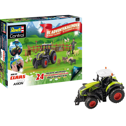 Revelli advendikalender RC Claas 960 Axio I Claas traktor I Ise-ise advendikalender I Jõulukalender poistele, tüdrukutele ja täiskasvanutele vanuses 8 ja vanemad I Traktori kokkupanek 24 päevaga
