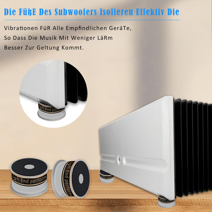 YuanYong 4 tk 39x24mm kõlari isolatsioonijalad HiFi kõlari naelad padjad isolatsioonijalad subwooferi naelad helivõimendi jalad tipptasemel kõlaritele CD/DVD-mängija läbimõõt (hõbedane)