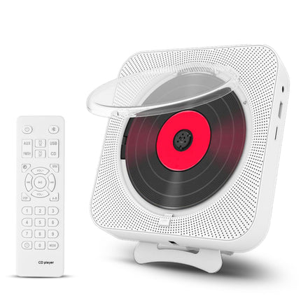 Adirigo CD Player with Bluetooth – Wall-mountable Music Player Home Audio Boombox with LCD Display and Dust Cover, Built-in HiFi Speakers with Remote Control FM Radio MP3