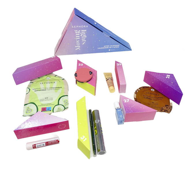 Sephora lemmikud Limited Edition Moving Lights After Calendar 7 päeva meigi- ja nahahooldusüllatusi - 8 täissuuruses kingitust