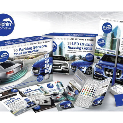 Dolphin Automotive DMS400 mikrosuuruses tagurdusandurid, 4 tagumist andurit helisignaalidega, Auto Expressi auhinnatud bränd 9 värvitoonis (mattmust)