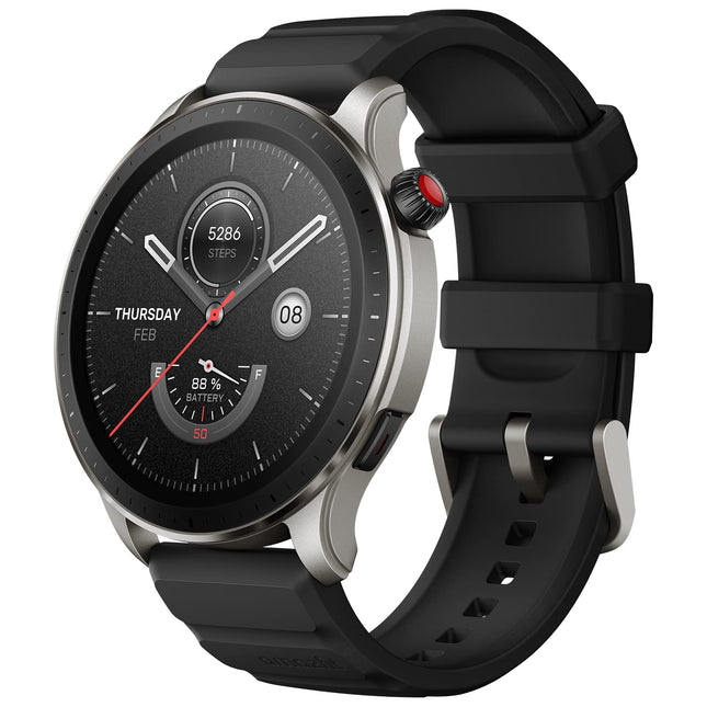 Amazfit GTR 4 46 mm nutikell Bluetooth-kõnede ja muusika salvestamisega, 1,43-tolline AMOLED-ekraan, 150 spordirežiimi, Alexa, 14-päevane aku tööiga, täpne GPS-jälgimine meestele ja naistele