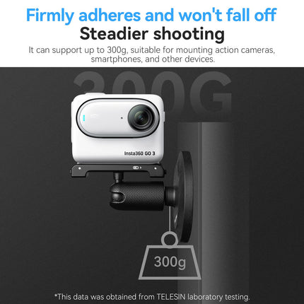 TELESIN° magnetkinnitus + iminapakomplekt Insta360 Go3 lisatarvikutele, autokinnitus, mootorrattakinnitus, aknakinnitus, esiklaasikinnitus, armatuurlauakinnitus, metalltorukinnitus, rullkinnitus Insta360 GO 3 jaoks, lisatarvikud