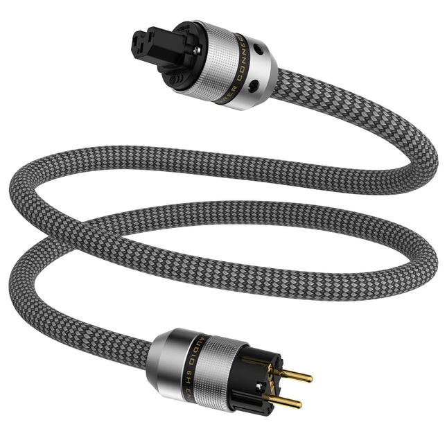 Tertullus HiFi tipptasemel toitekaabel C15 toitekaabel HiFi audio IEC kaabel Schuko pistiku ja IEC pistikuga (E820, 1m)