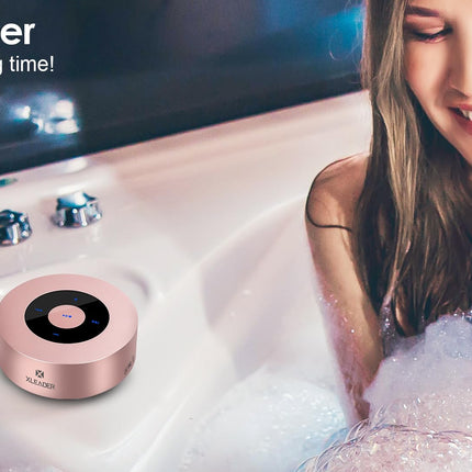 Xleader Mini Bluetooth Kõlar Väike (Reisikotiga, Puutetundliku Disainiga), Toetab Aux Sisendit, Micro SD, Mikrofon, Kristallselge Heli ja Rikkalik Bass, 15H Mänguaeg, Kontorisse, Kingituseks, Roosa Roosa
