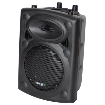 Ibiza - SLK8A-BT - Plug &amp; Play aktiivkõlar 8"/20cm, 300W integreeritud võimendiga - Bluetooth, USB, SD ja AUX - must