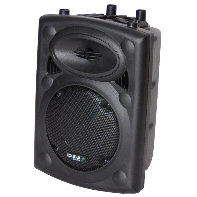 Ibiza - SLK8A-BT - Plug &amp; Play aktiivkõlar 8"/20cm, 300W integreeritud võimendiga - Bluetooth, USB, SD ja AUX - must