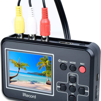 Video Grabber digitaliseerib videolindid otse mälukaardile, video-digitaalmuundur videomakkidele, VHS-kassettidele, Hi8-le, videokaameratele, DVD-dele, digitaalsele videosalvestusele