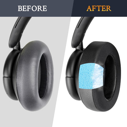 SOULWIT Cooling Gel Replacement Ear Pads for Anker Soundcore Life Q30/Q35 Headphones, Ear Pads Cushions with Ice Silk Fabric, High-Density Noise Reduction Foam