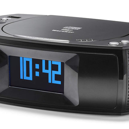 Karcher UR 1309D - digitaalne raadioäratuskell MP3/CD-mängija ja DAB plus raadioga, äratuskell kahe reguleeritava äratusajaga, hämardatava ekraaniga, kellraadio, USB-laadimisfunktsiooniga, must raadio äratuskellaga