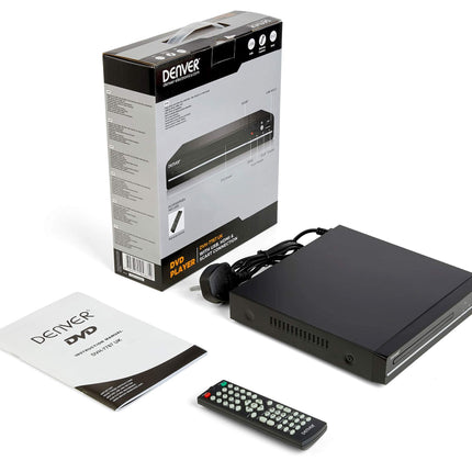 Denver DVH-7787 Ühendkuningriigi versioon – kompaktne DVD-mängija, mitme regiooni/kõik regioonid, Full HD 1080p ülesskaleerimine, HDMI, SCART ja komposiitvideo ühendused, USB-port ja kaugjuhtimispult
