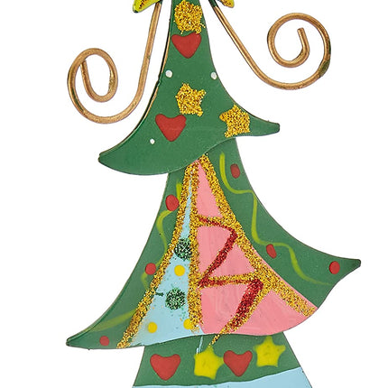 Small Foot Metal Pendant Christmas Tree, Christmas Decoration, Set of 4, 5147, Metal, Multi-Coloured, 1, 4