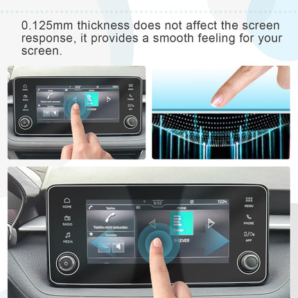 CDEFG Compatible with Skoda Kamiq Scala Fabia 4 2024 2025 Facelift Navigation Screen Protector 6H Scratch-Resistant 8.25 Inch GPS Screen Protector Navi Film Kamiq 2024 Accessories 2 Pieces