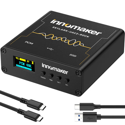 HIFI USB DAC/kõrvaklapivõimendi, ES9038Q2M, kõrge eraldusvõime kuni PCM 32Bit/768kHz või DSD256, Audio Spectrum FFT ekraan, USB-audioliides arvuti/sülearvuti/SBC jaoks, Mac OS-is ei toetata.