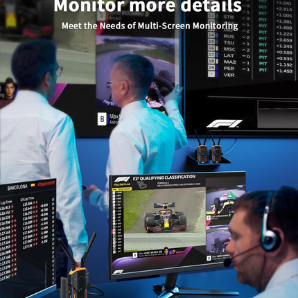Traadita videoülekande komplekt 200M, Lemorele 5G 1080P HDMI traadita video saatja ja vastuvõtja HDMI loopouti ja IR-ga otseülekande, filmimise ja fotograafia jaoks, 2 * 4400 mAh aku kaasas