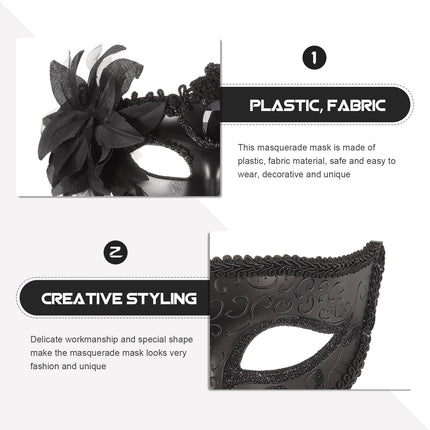Holibanna 2-osaline poolmask elegantsete maskide jaoks Halloweeni karnevali ja cosplay pidudeks, ainulaadne ja dekoratiivne, sobib nii meestele kui naistele