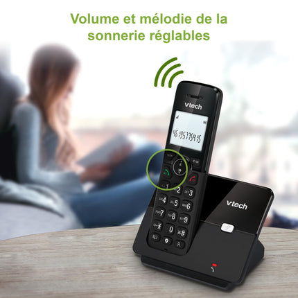VTECH CS2001 Cordless DECT phone with 2 handsets for home, with blocker for unwanted calls, long range reliable up to 300 m, caller identification