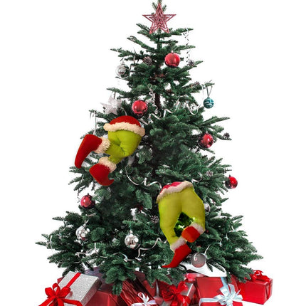 Grinch Wreath, Christmas Wreath Door Grinch Christmas Decoration, How the Grinch Stole the Burlap Christmas Wreath, Door Wreath Grinch Decoration (35 x 45 cm)