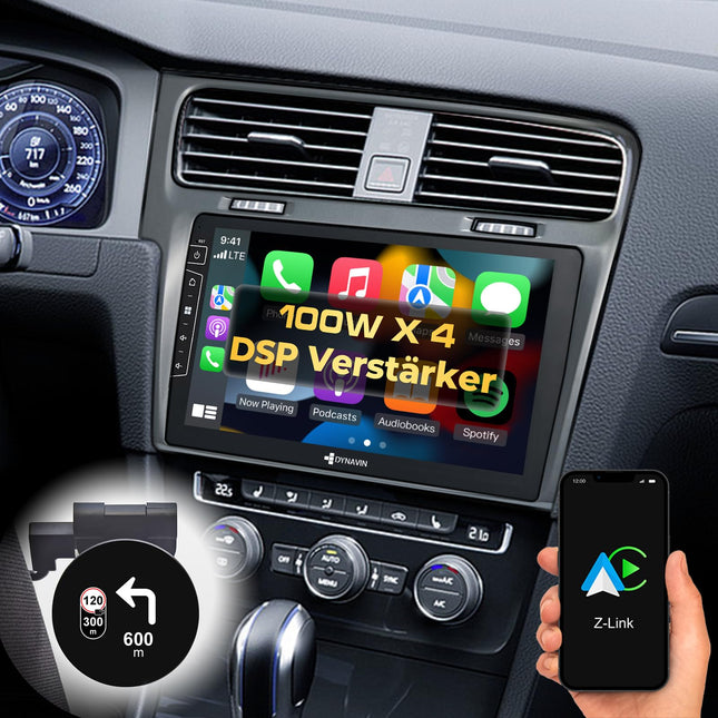 DYNAVIN Android autoraadio ja navigatsioonisüsteem VW Golf 7/Golf VII jaoks, 10,1-tolline originaalraadio juhtmevaba Carplay ja Android Auto toega | Head-up ekraan | Sisaldab DAB+: D9-3S Premium Flex