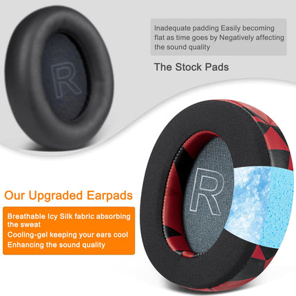 SOULWIT Cooling Gel Replacement Ear Pads for Anker Soundcore Life Q30/Q35 Headphones, Ear Pads Cushions with Ice Silk Fabric, High-Density Noise Reduction Foam