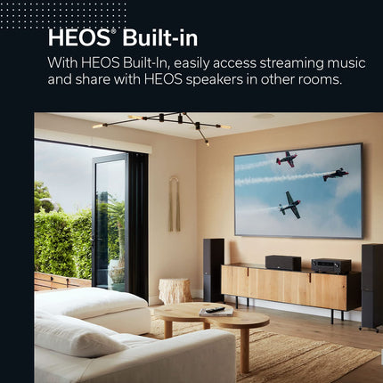 Denon AVR-X2800HDAB 7.2-kanaliga AV-ressiiver, HiFi võimendi Dolby Atmose, DTS:X, 6 HDMI sisendi ja 2 väljundiga, 8K HDMI, Bluetooth, DAB, Wi-Fi, AirPlay 2, HEOS Multiroom, Alexa ühilduv, must