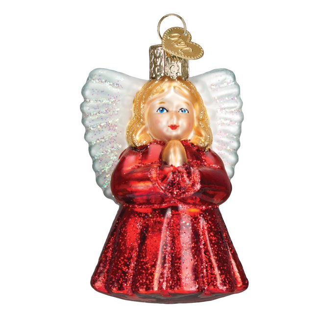 Old World Christmas Angel Collection Glass Blown Ornaments for Christmas Tree Baby Angel, 3 in H x 1 in W x 1 in D