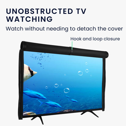 kwmobile Protective Cover for 55" TV - TV Screen Protector Cover - Flexible TV Screen Dust Cover - Black