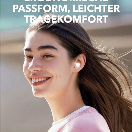 Ankeri Soundcore A30i, juhtmevabad kõrvaklapid, nutikas mürasummutus, ülim mürasummutus, elegantne huulepulga disain, kerge ja mugav, selge heli, 15 tundi ANC-ga, IP54, Bluetooth 5.4
