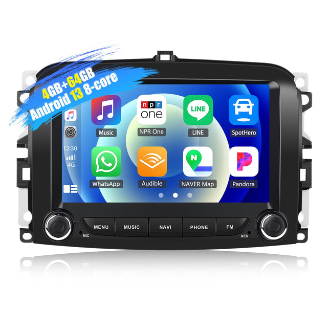 [4+64G 8-tuumaline] SIXWIN Android 13 Carplay Android Auto autoraadio DSP-ga FIAT 500L 2013-2018, 7'' puuteekraan GPS, WiFi, BT, USB, FM RDS raadio, Mirror Link+32 riba ekvalaiser