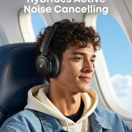 Soundcore by Anker Q30 Bluetooth kõrvaklapid, hübriidne aktiivne mürasummutus, kohandatavad režiimid, kõrglahutusega heli, rakendusepõhine ekvalaiser, 40-tunnine aku tööiga, mugav sobivus, kahe seadme ühendus (must)