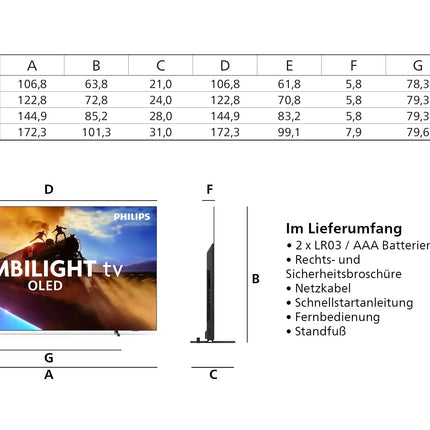 Philips Ambilight 77OLED760 4K OLED nutiteler - 77-tolline ekraan P5 AI Perfect Picture Engine Ultra HD, Titan OS, Dolby Vision ja Atmos heliga - töötab Alexa ja Google Assistantiga