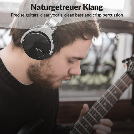 GarageRock E7 kõrvaklapid, mürasummutavad Bluetooth-kõrvaklapid, juhtmevabad kõrvaklapid, mikrofoniga, sügava bassiga, mugavad proteiinist kõrvapadjad, 30 tundi reisimiseks/tööks, mustad