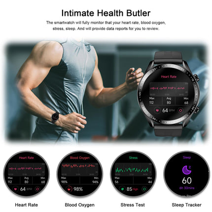 Blackview Smartwatch Men, X1 Fitness Watch Round Full Touchscreen 5ATM Waterproof Sports Watch Fitness Tracker with Heart Rate Monitor Sleep Monitor Pedometer Women Activity Tracker for iOS Android